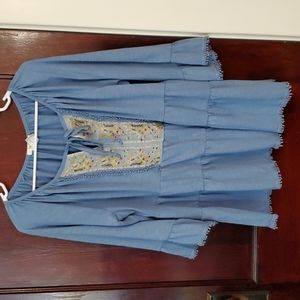 Kela blue boho top... cute